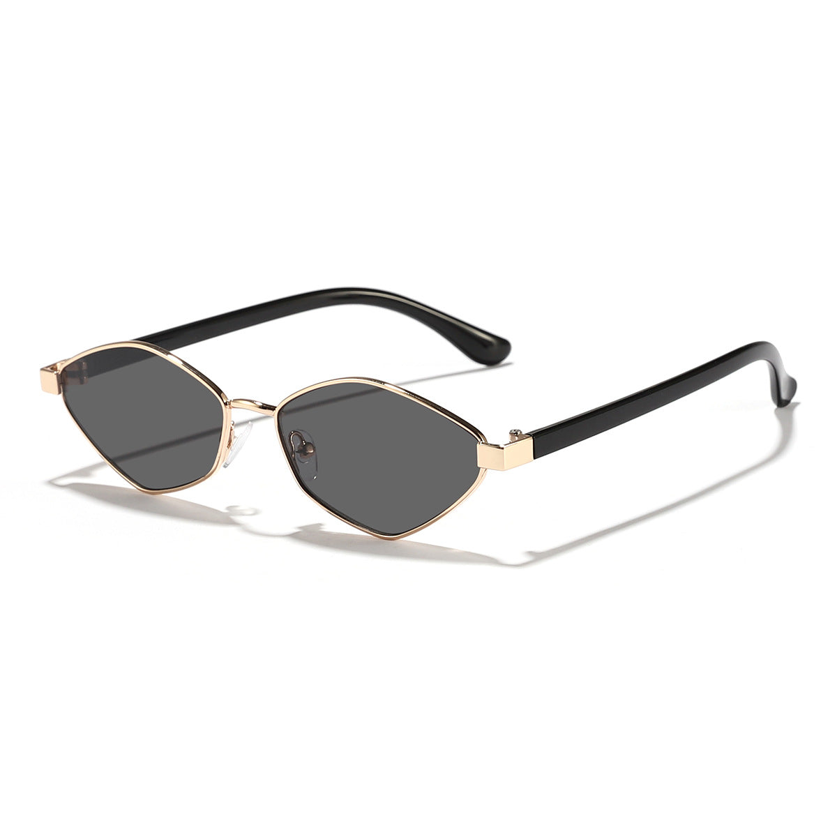 Damen Katzenaugen Sonnenbrille mit braunen Gläsern und elegantem Metallrahmen Brehn