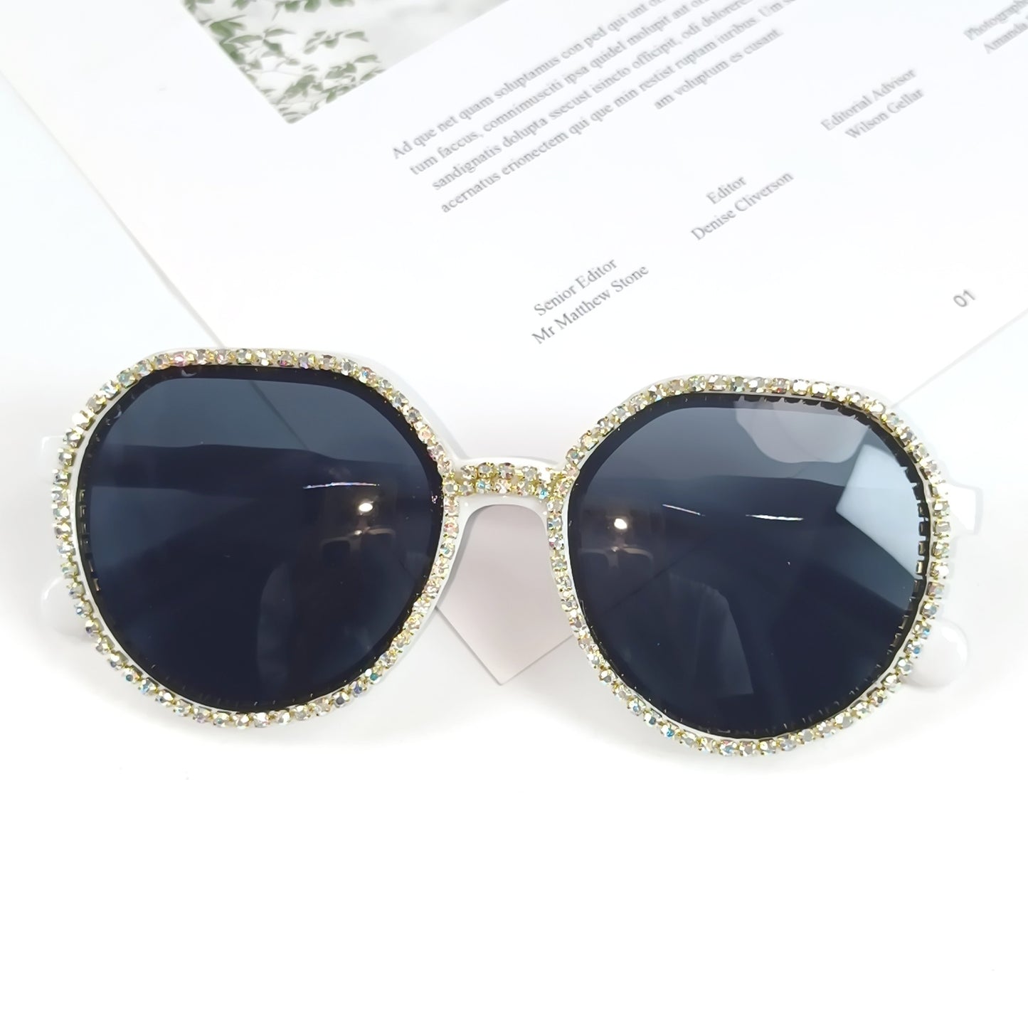 Damen Glitzernde Oversized Sonnenbrille Brehn