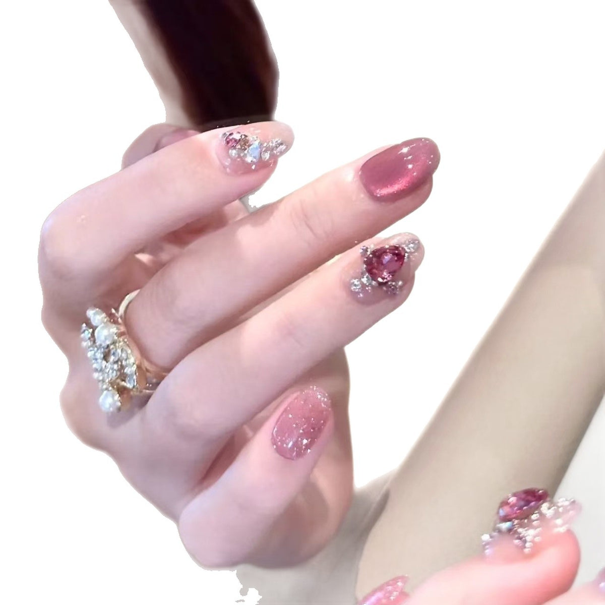 Dekorative Glam Nagelkunst Extensions