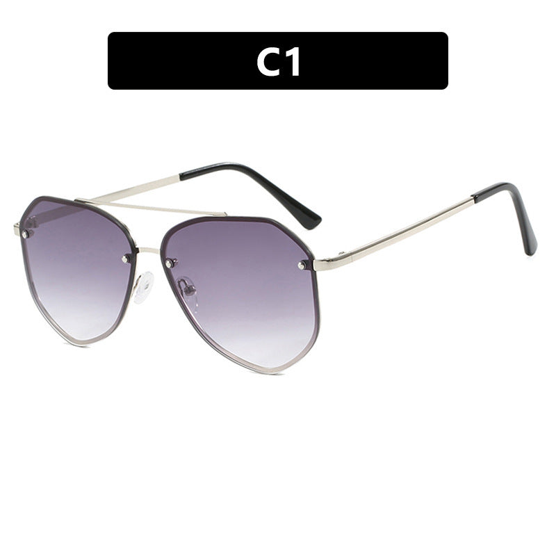 Damen geometrische Sonnenbrille mit filigranem Gestell Brehn