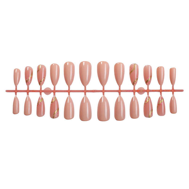 Premium Press-On Nail Set mit Floralakzenten Brehn