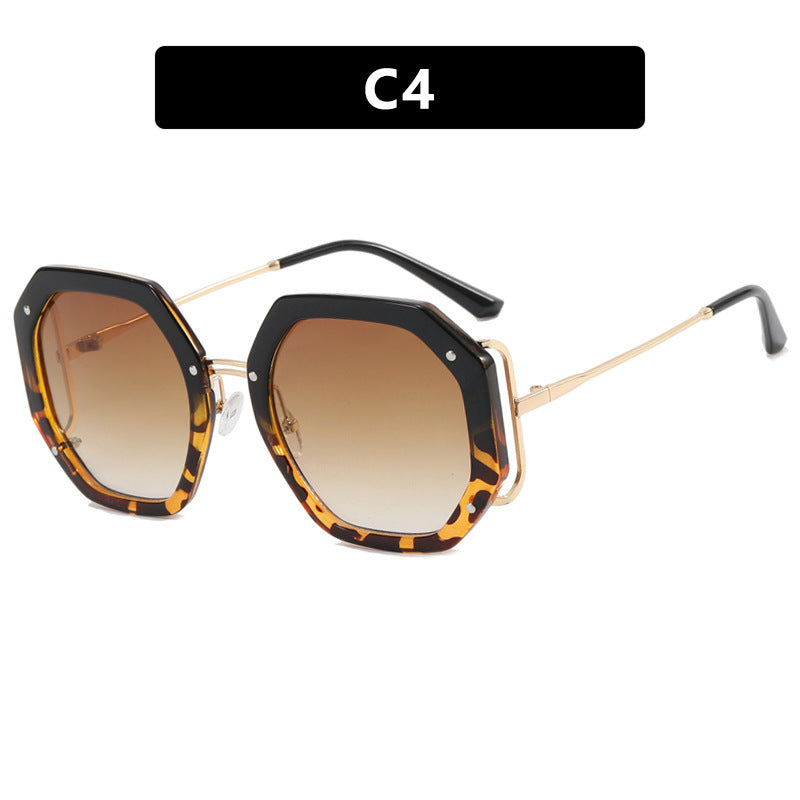 Damen stilvolle achtkantige Sonnenbrille mit UV-Schutz und elegantem Gestell Brehn