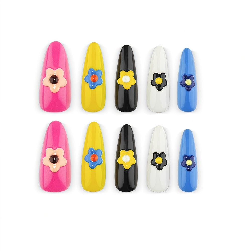 Kunstnägel mit Blumigem 3D-Motiv Brehn
