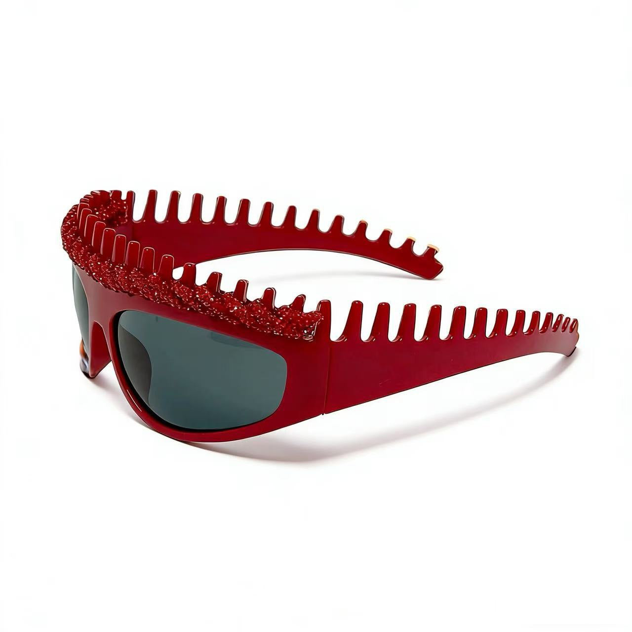 Damen Sportliche Sonnenbrille mit kunstvollem Design und funkelnden Akzenten Brehn