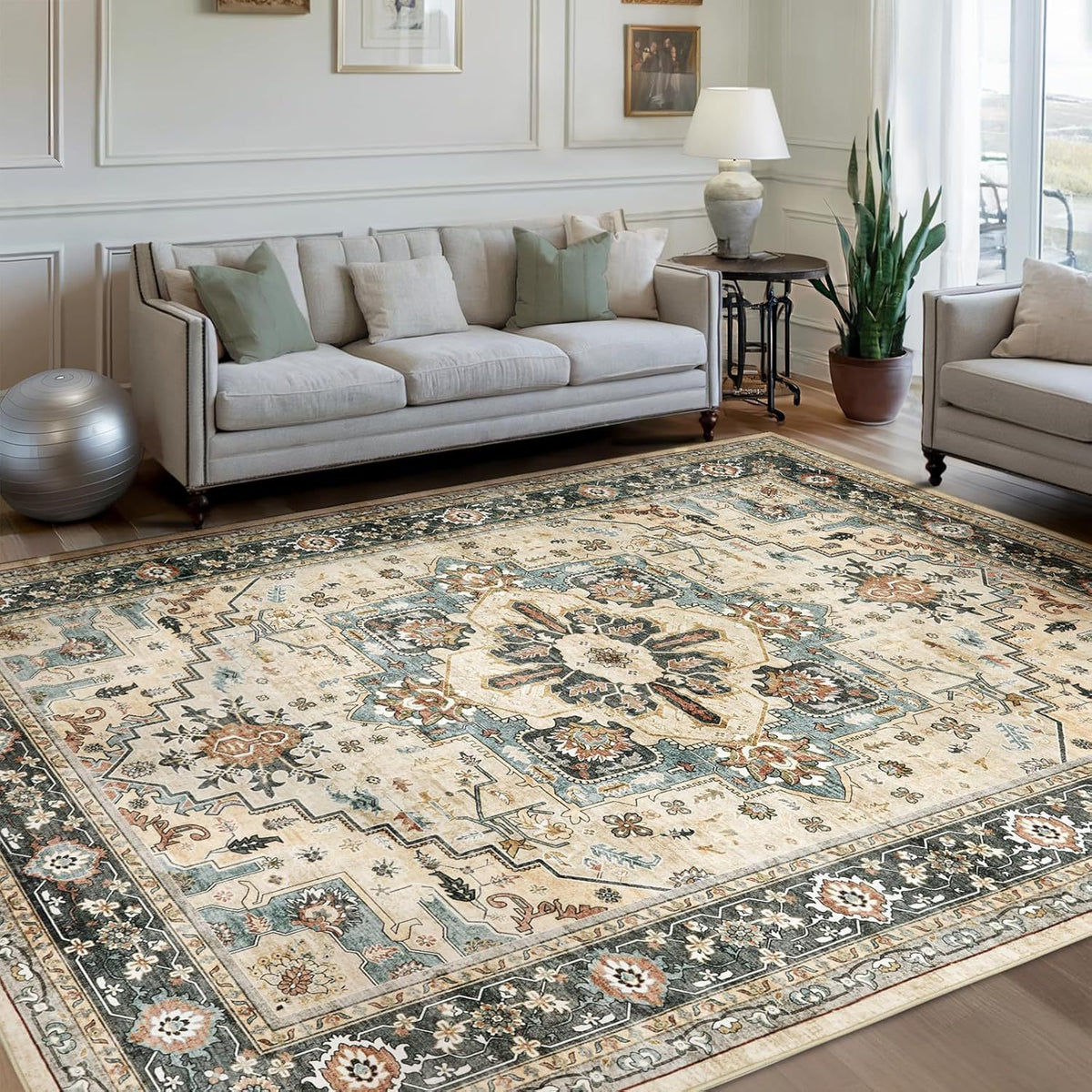 Vintage-inspirierter dekorativer Teppich