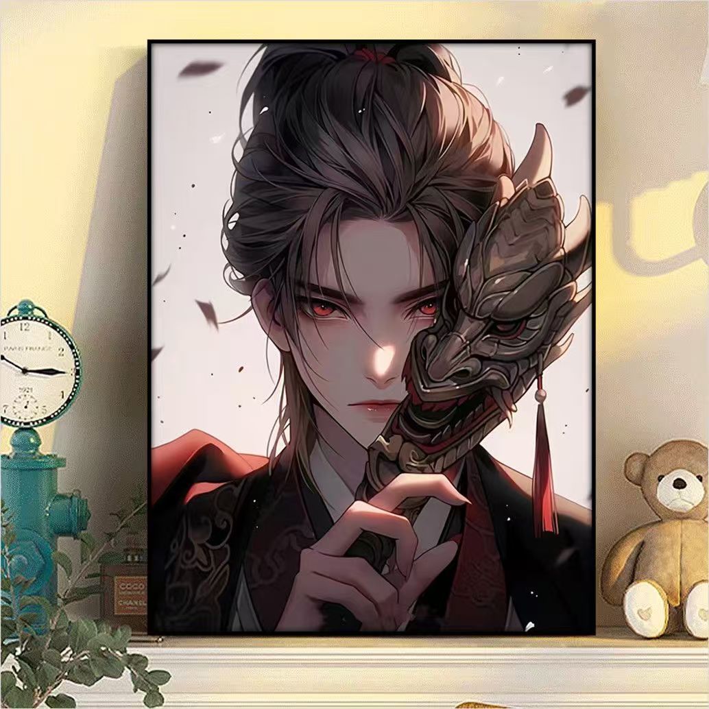 Dramatische Fantasy-Maske Illustration Leinwandkunst Brehn