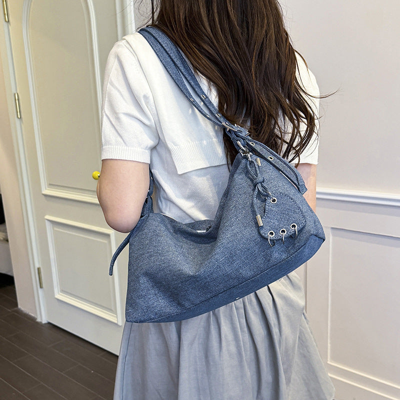 Modische Denim Schultertasche