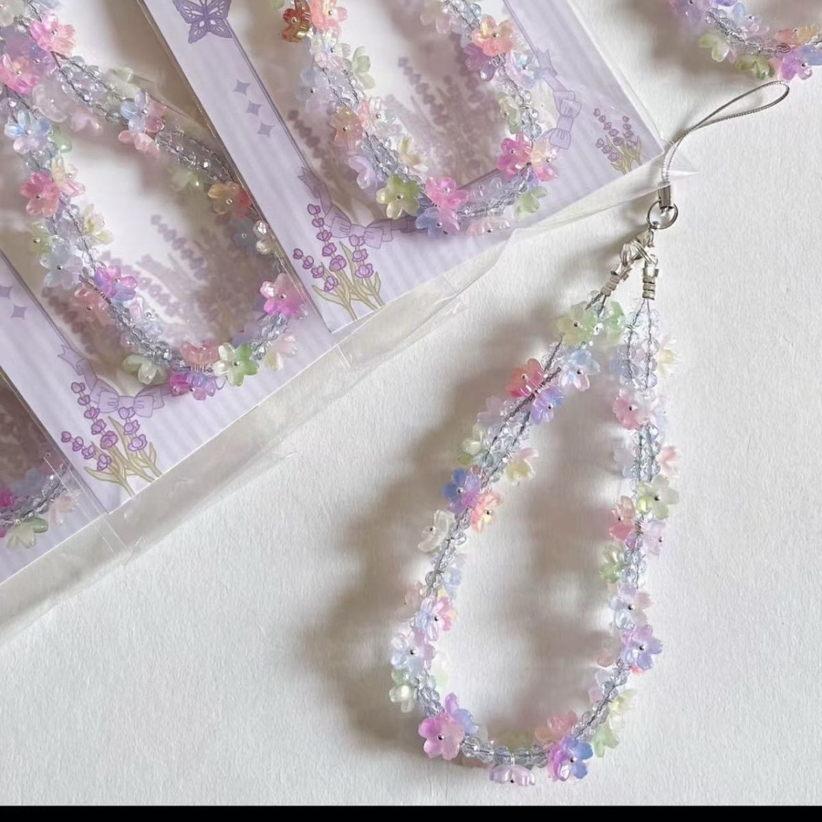 Blumenperlen Charm Brille Lanyard Brehn