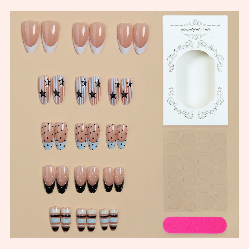 Künstlerisches Gradient Press-On Nagelset Brehn