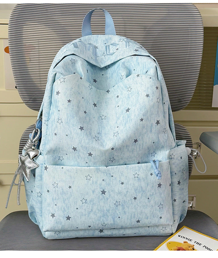 Stern-gedruckter Multi-Taschen-Schulrucksack