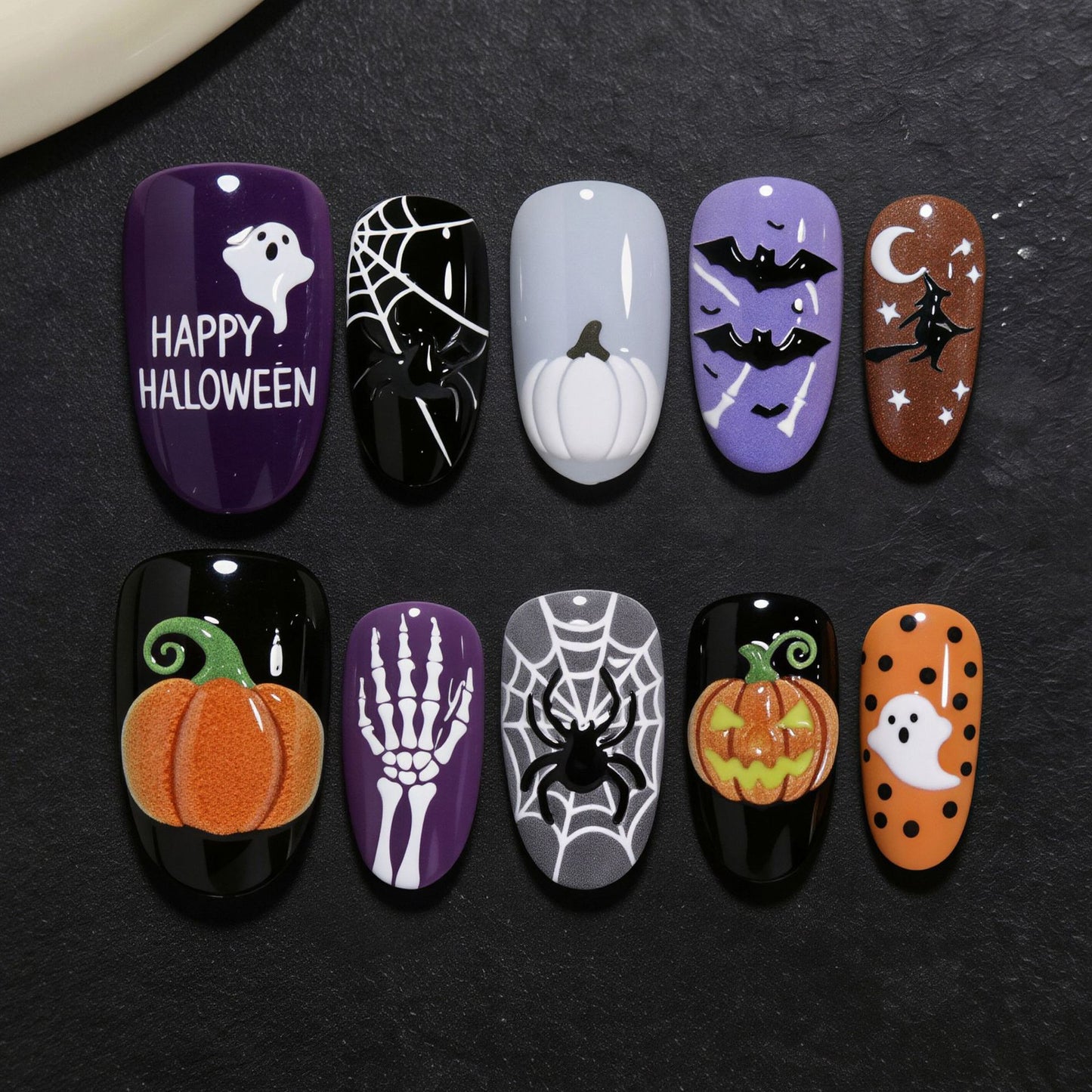 Halloween-Themen Nagelkunst Set Brehn