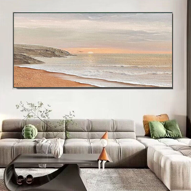 Szenische Ozean Sonnenuntergang Leinwand Kunstwerk