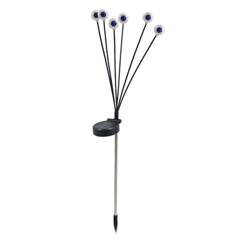 Glühende Augenball-Gartenstecker-Set mit Solar-LED und flexiblen Stielen Brehn