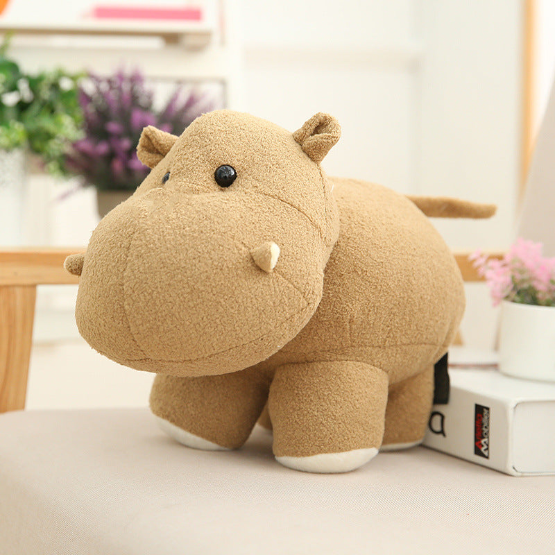 Plüsch-Hippo-Kuschel-Kissen mit gewichtetem Kern und ultra-weichem Mikrofleece-Bezug Brehn