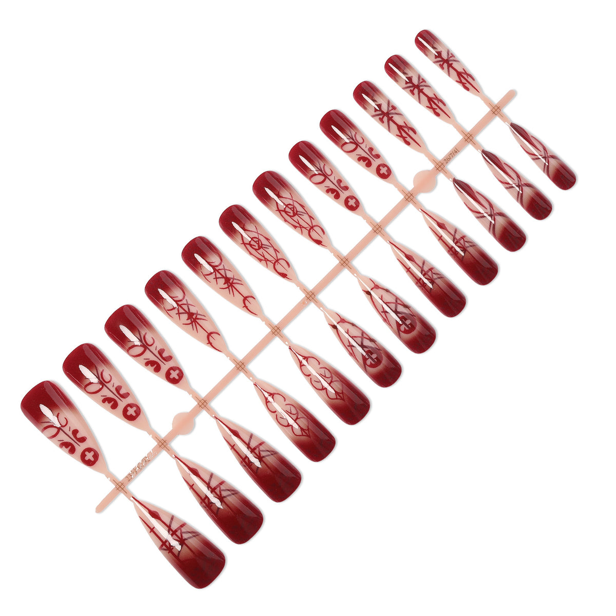 Kunstnagelset mit eleganten, geometrischen Designs Brehn