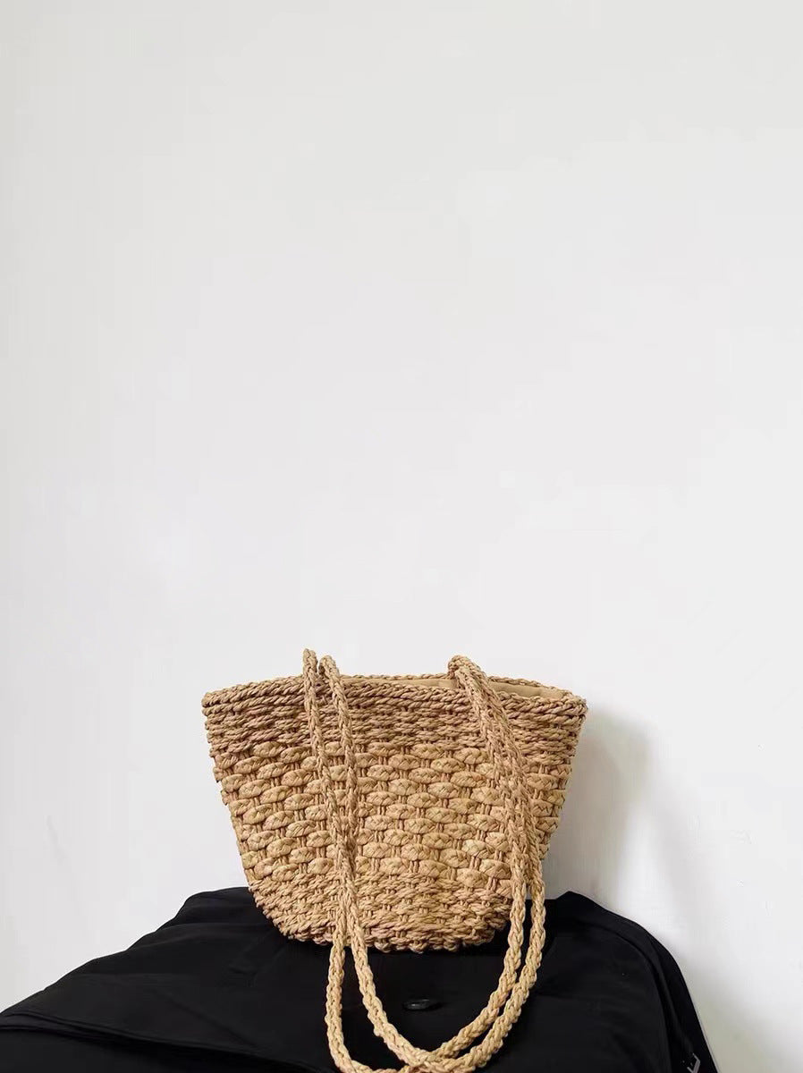 Damen Handgefertigte natürliche Basttasche Brehn