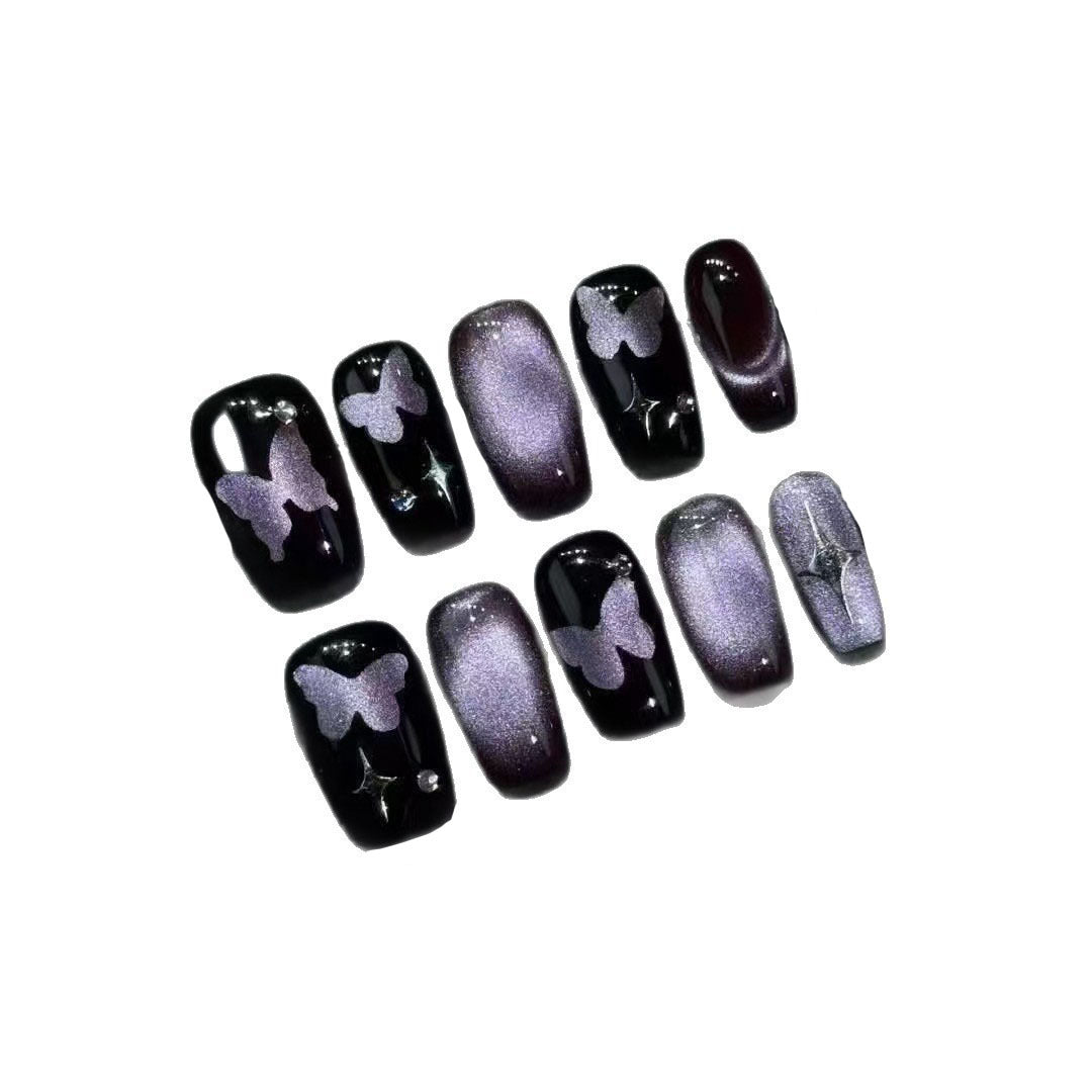 Elegantes Schmetterlings-Presse-on-Nail-Art-Set Brehn