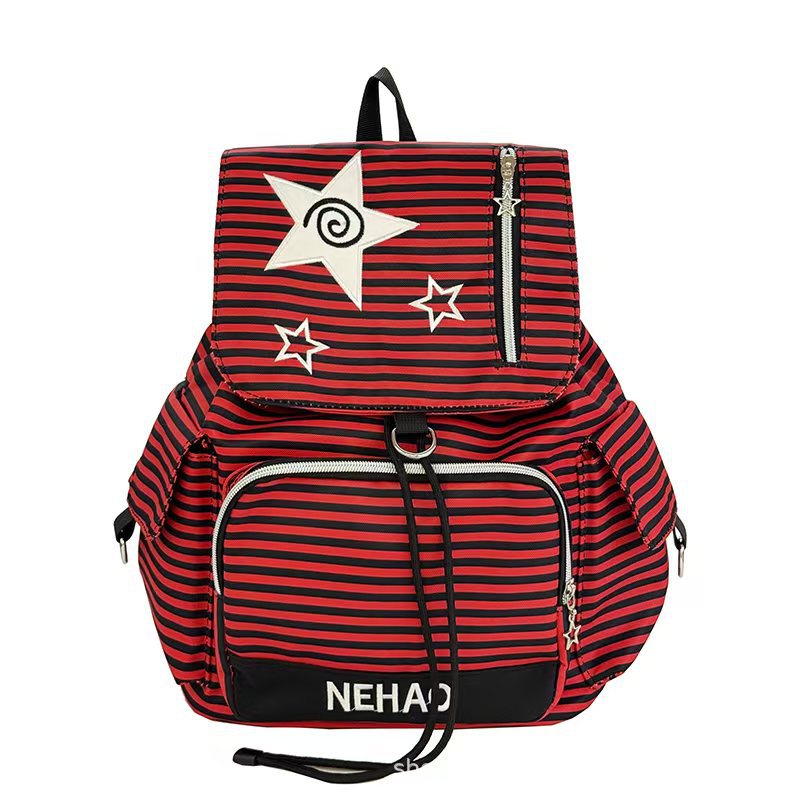 Multi-Taschen Streifen Rucksack Brehn