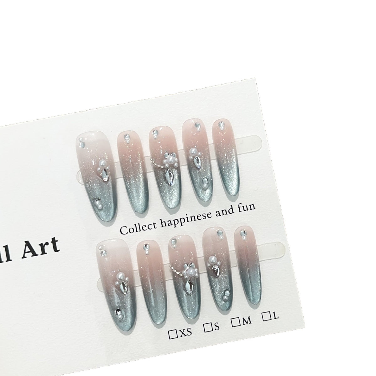 Elegantes gradient Nagelkunst Set zum Aufkleben