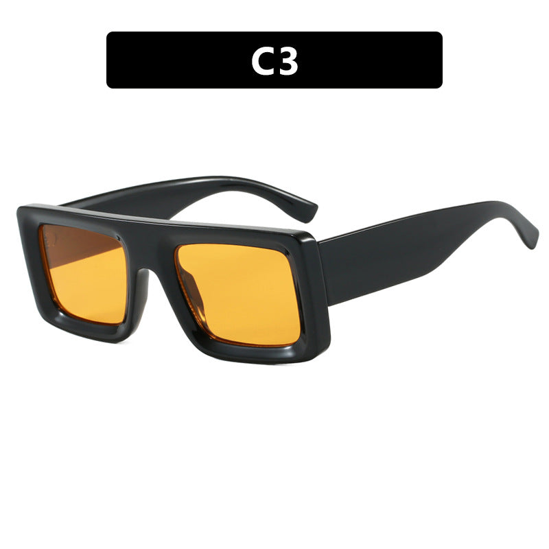 Damen modische quadratische Sonnenbrille mit robustem Rahmen und schützenden Gläsern Brehn