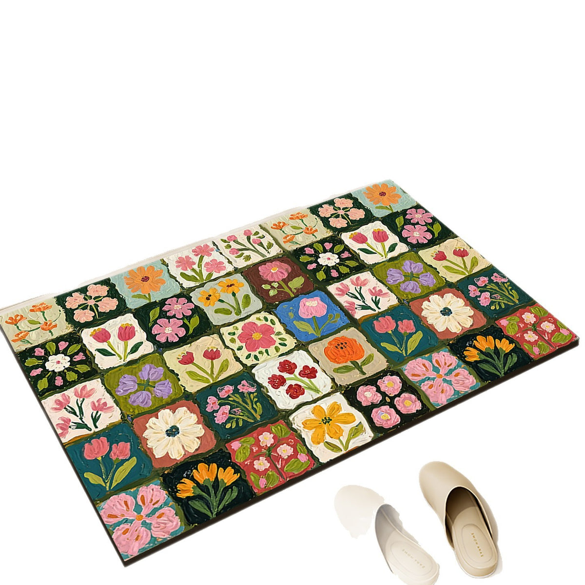 Blumenmuster Innenbereich Teppich Brehn