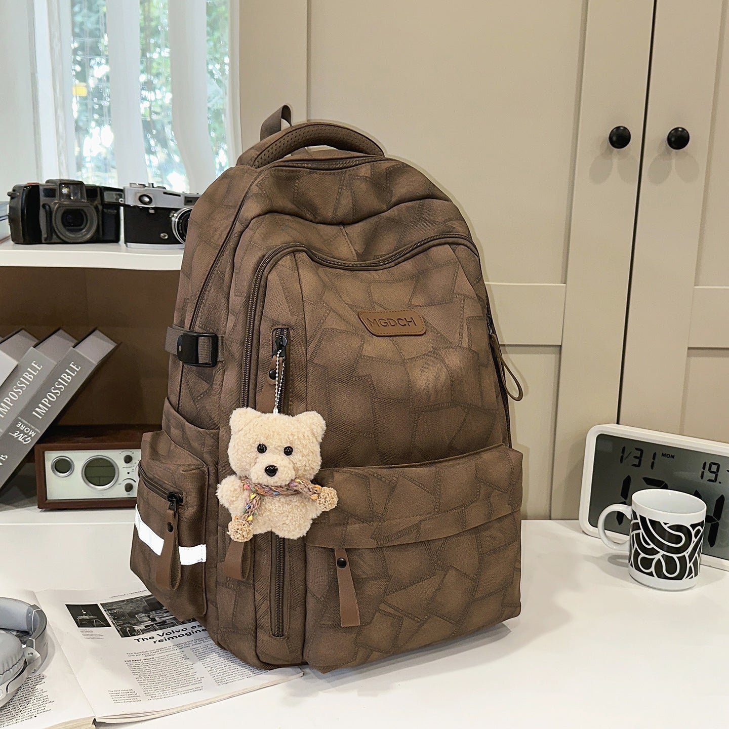 Multi-Funktionaler Texturierter Schulrucksack