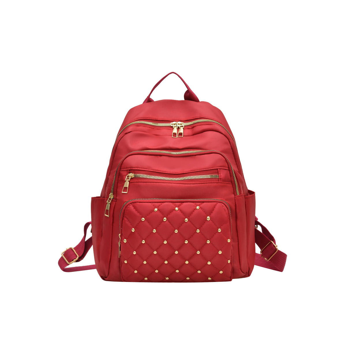 Chic gep quilteter Rucksack mit mehreren Taschen Brehn