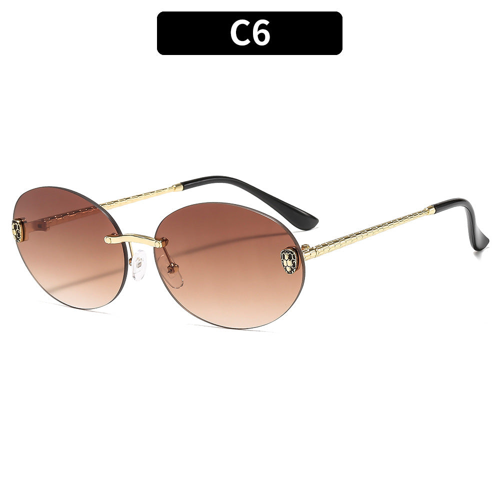 Oversized Retro Oval Sonnenbrillen