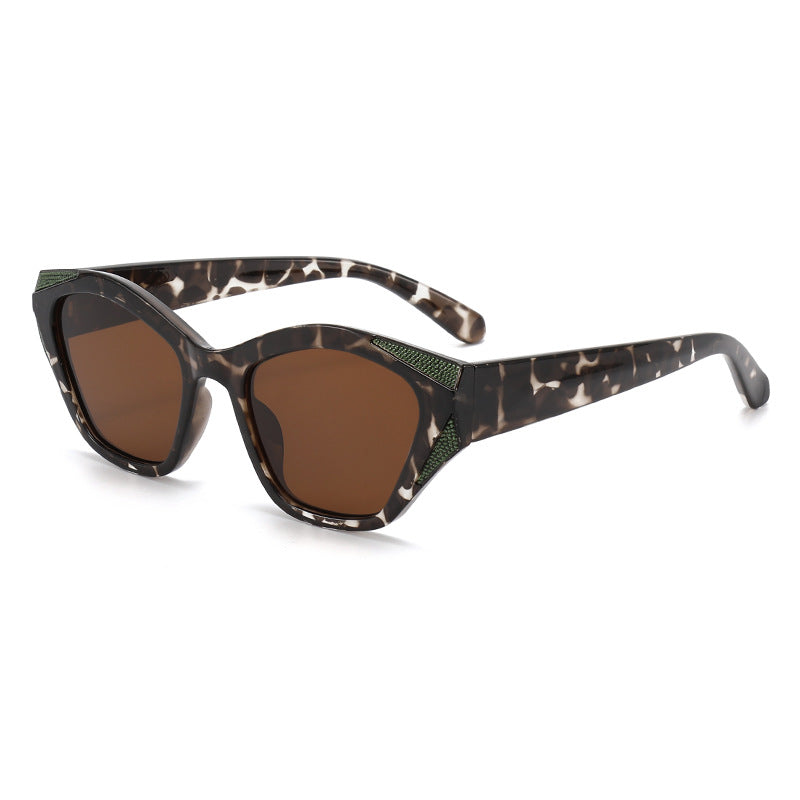 Damen modische oversized Sonnenbrille mit glitzernden Akzenten Brehn