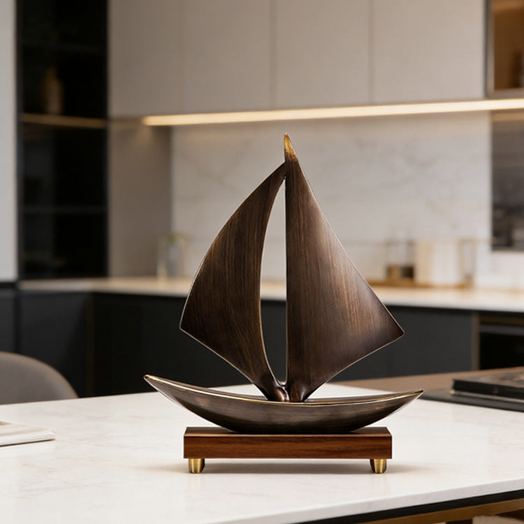 Maritimen Decorativen Segelboot Skulptur