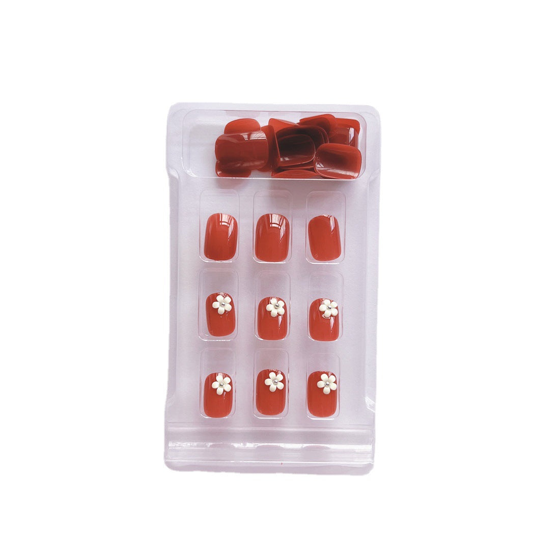 Elegantes Blumendesign Press-On Nagelset