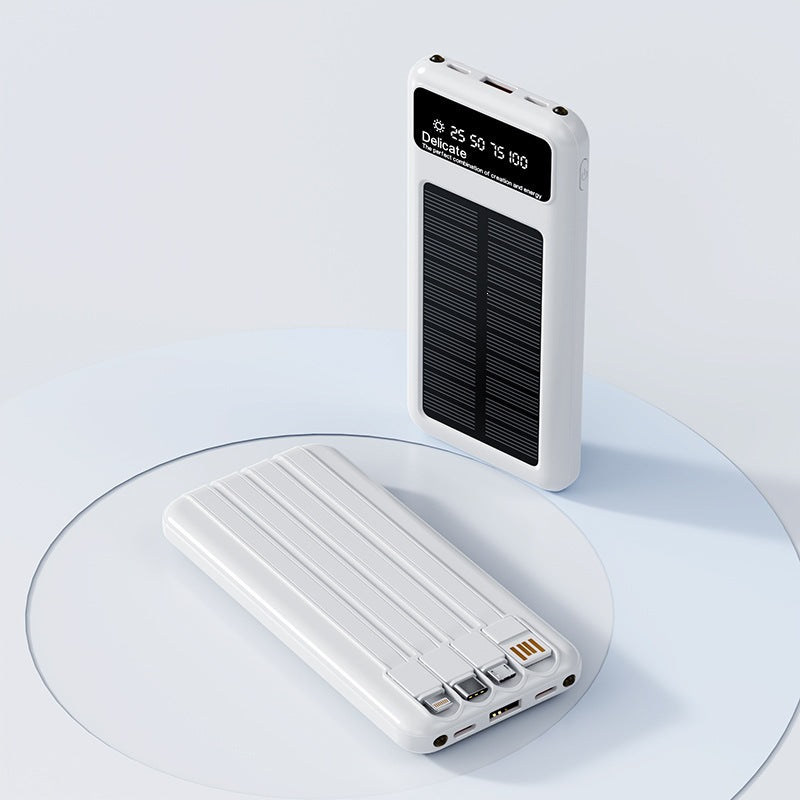 Solarbetriebene Powerbank mit digitaler Anzeige und innovativer Schnellladefunktion Brehn