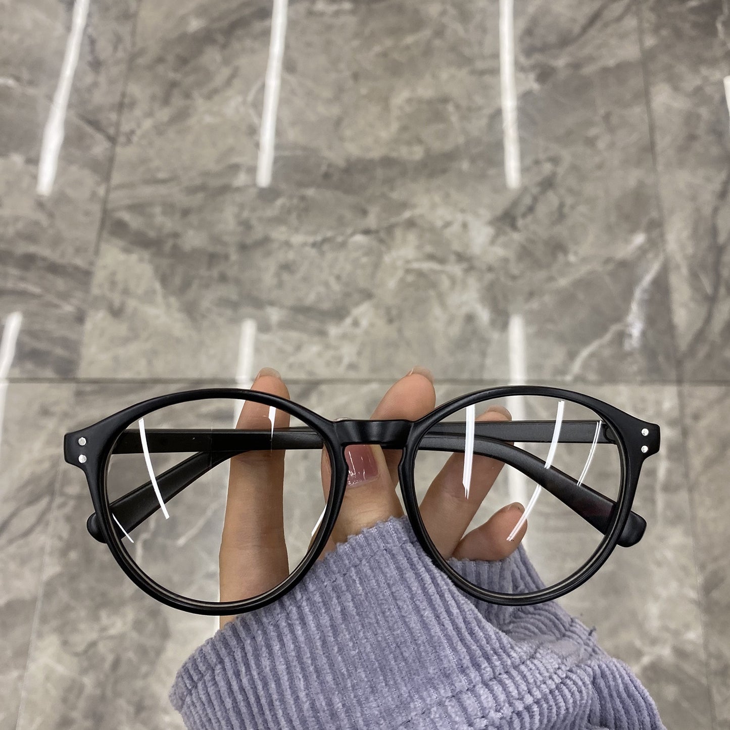 Damen modische Cat-Eye Brille mit dekorativem Rahmen Brehn
