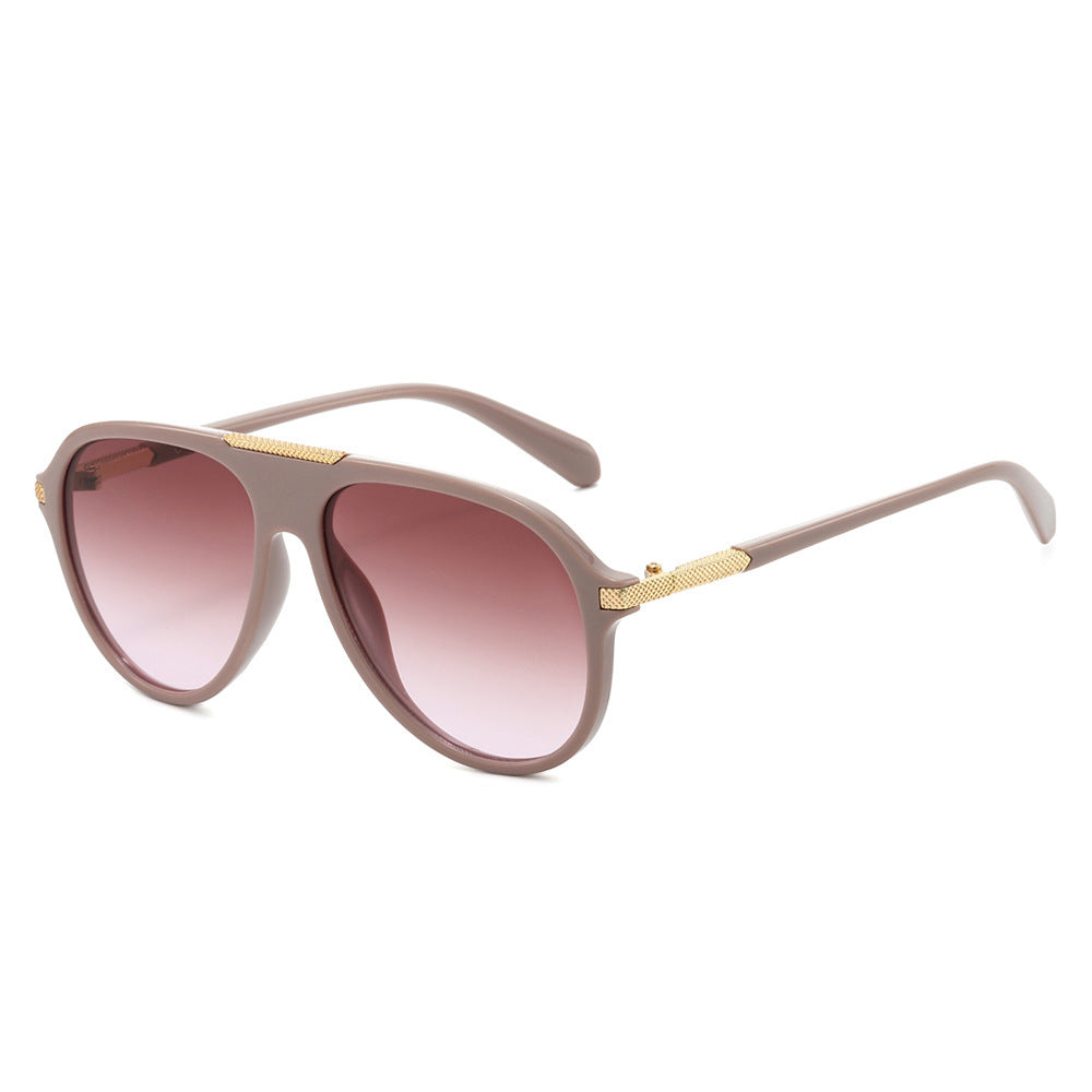 Oversized Aviator Sonnenbrille mit metallischen Akzenten Brehn