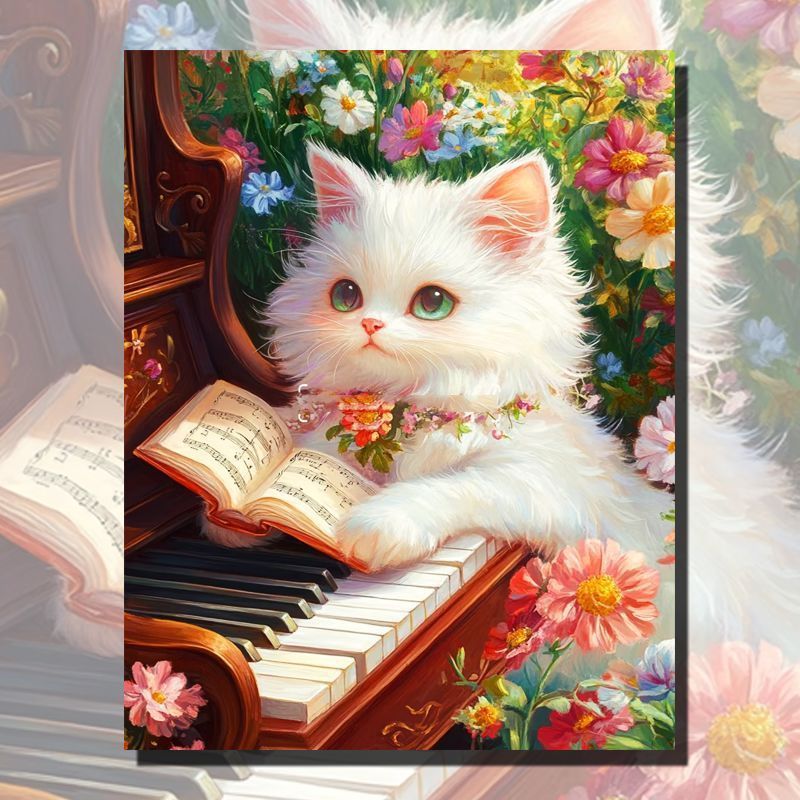 Adorable Katzen-Themen Leinwand Kunst Brehn