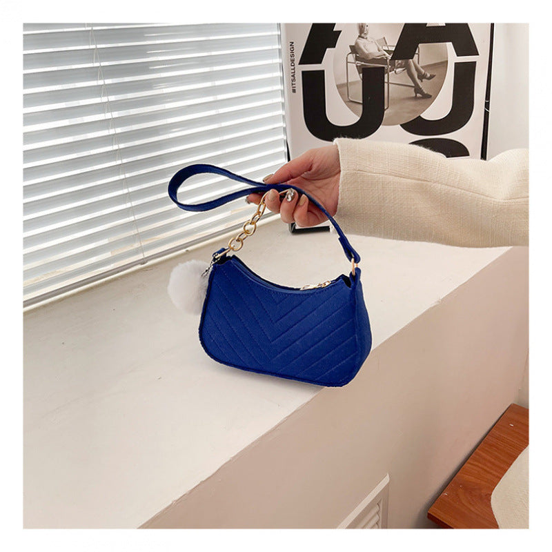 WoStylish Kunstfell Mini Handtasche Brehn