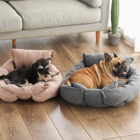 Orthopädisches Hundebett mit gepolsterten Seitenkissen