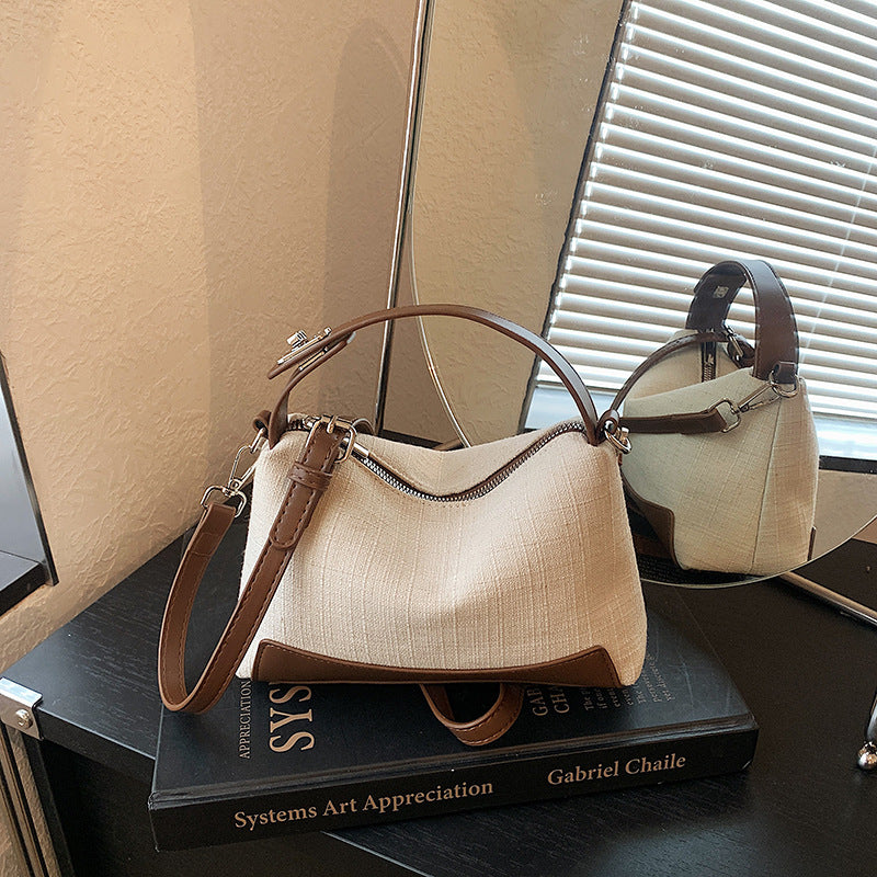 Strukturierte Handheld Schultertasche