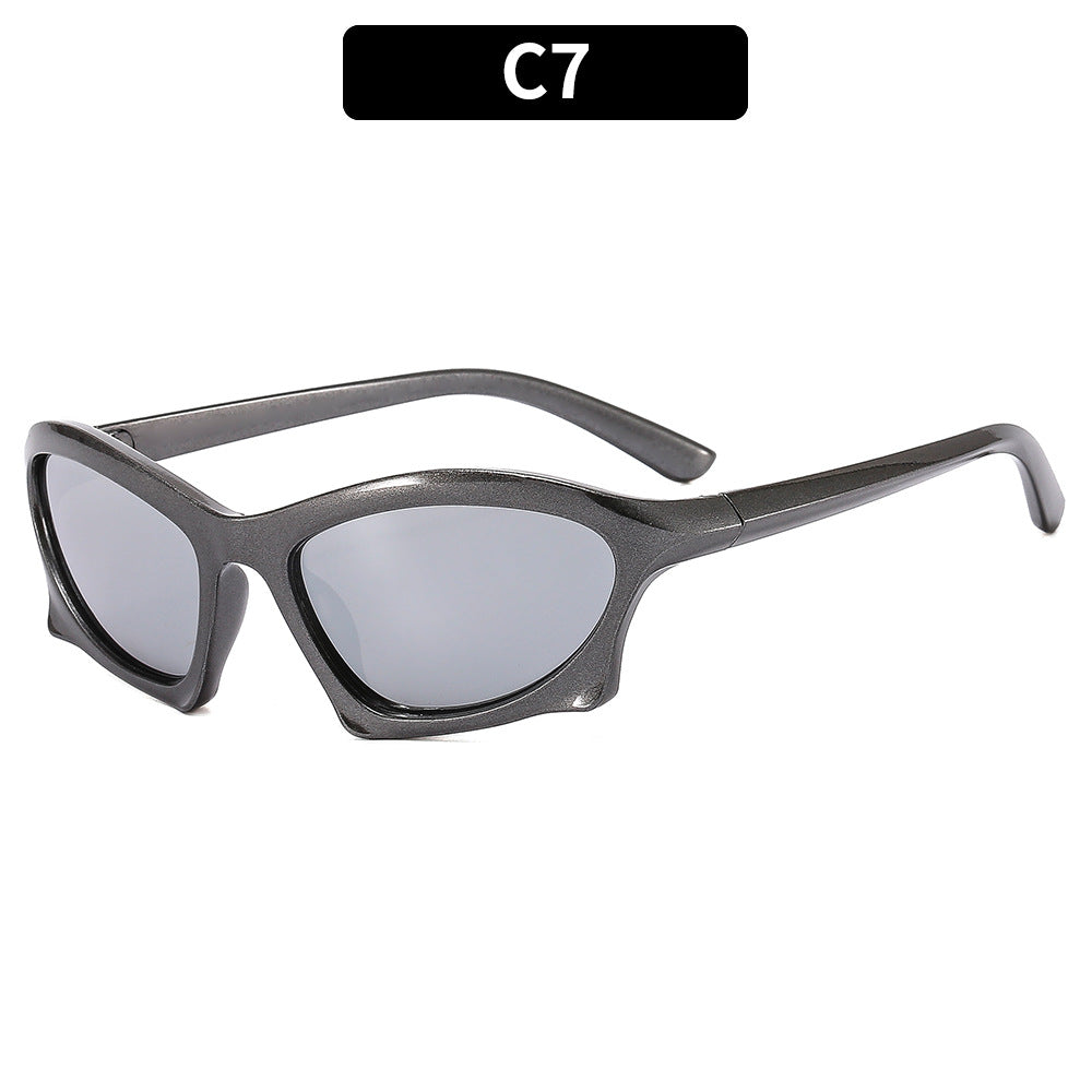 Skulptierte Retro Katzenaugen-Sonnenbrille