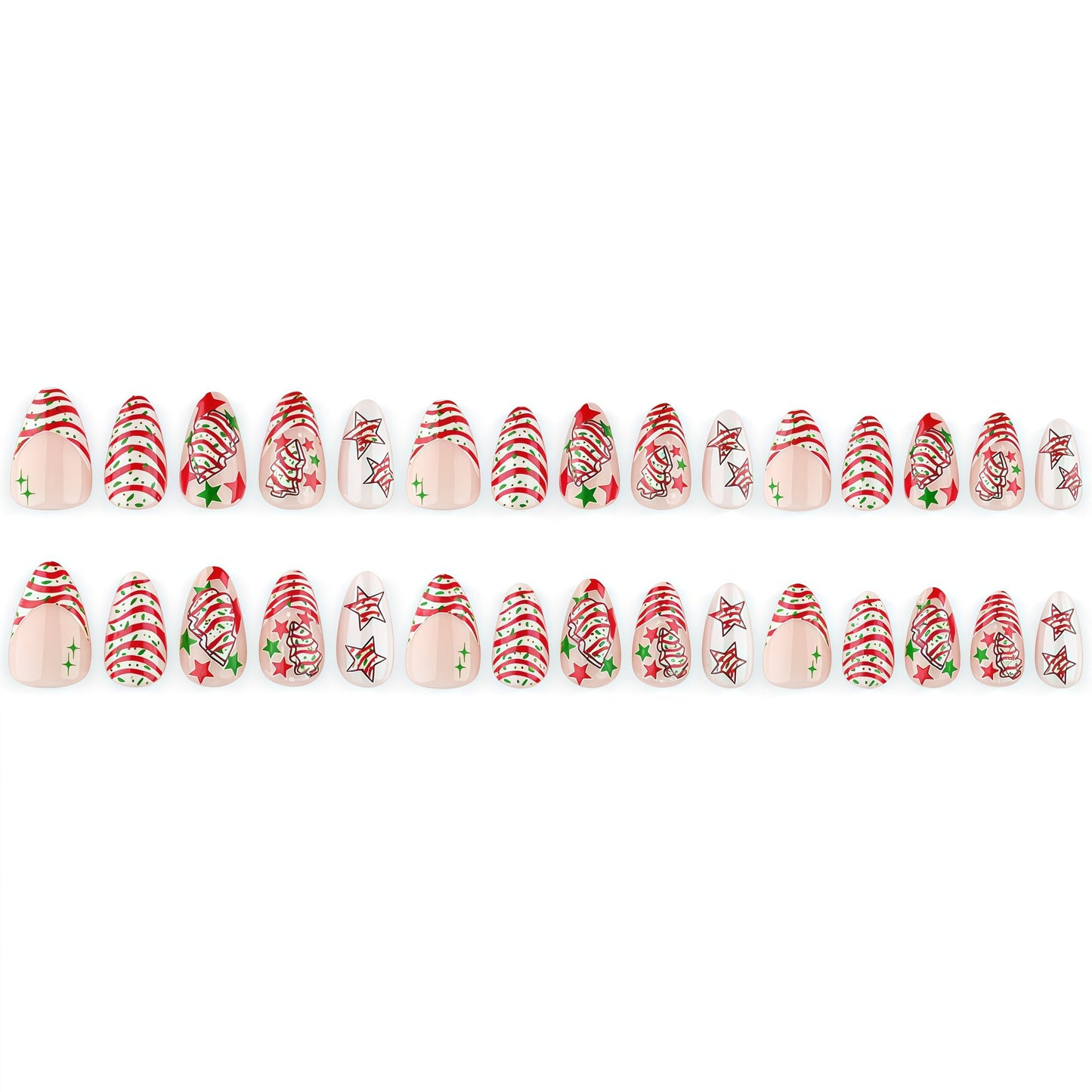 Festliche Kunstnägel mit Weihnachtsmotiven Brehn