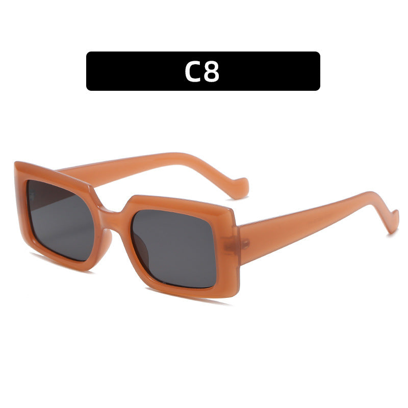 Moderne Winkelform Sonnenbrille mit quadratischem Rahmen
