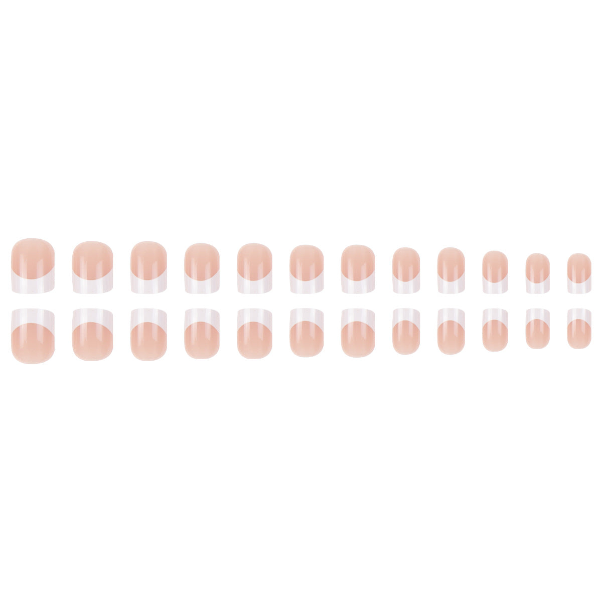 Elegante French Tip Press-On Nagelkunst Brehn