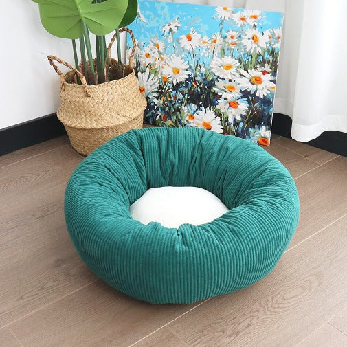 Rundes Plüsch-Hundebett