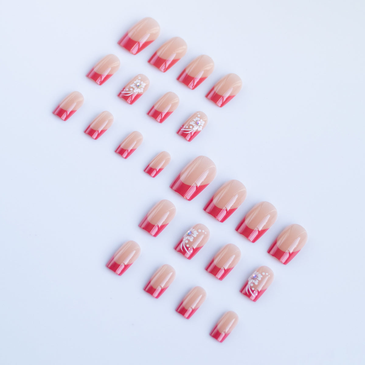 Florale Acryl-Nagelkunst