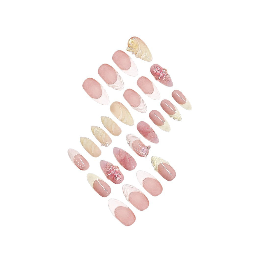 Floral Vintage Press-On Nail Art Brehn