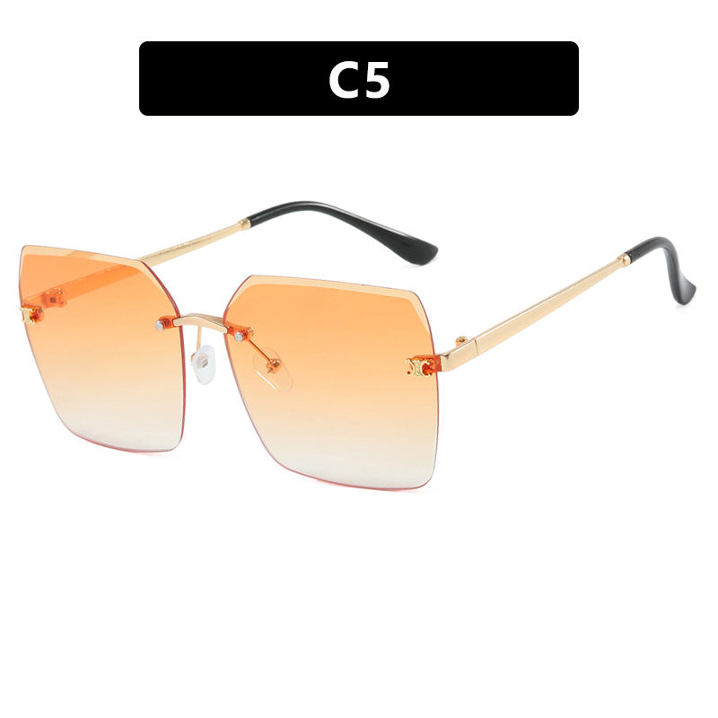 Damen quadratische Sonnenbrille im modernen Design mit filigranem Metallrahmen Brehn