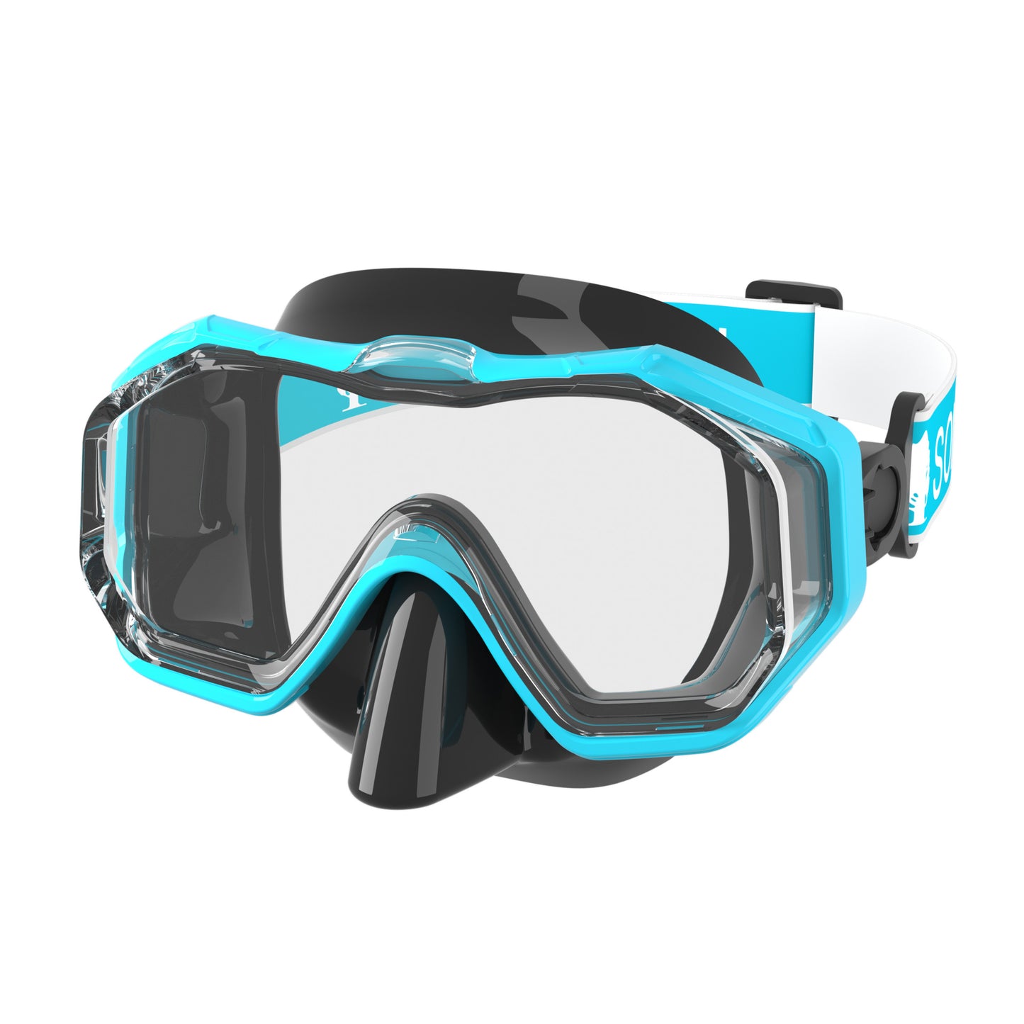 Hochwertige Tauchmaske mit Flexiblem Silikonrand und Uv-Schutz Brehn
