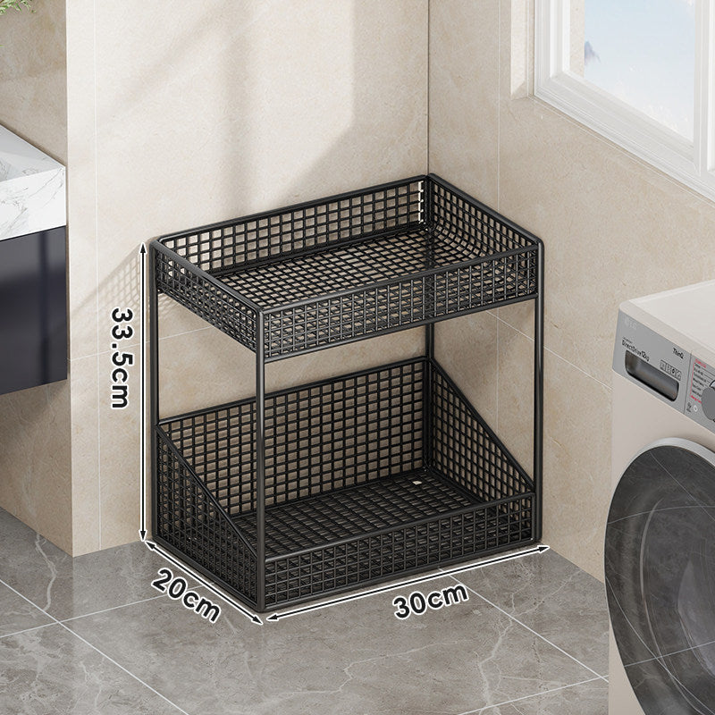 Kompakte dreistufige belüftete Metallgitter-Organizer-Regal für Arbeitsplatte und Schrank