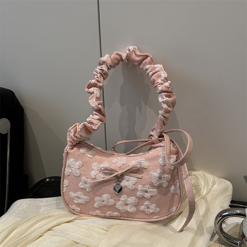 Elegante florale verzierte Schultertasche Brehn