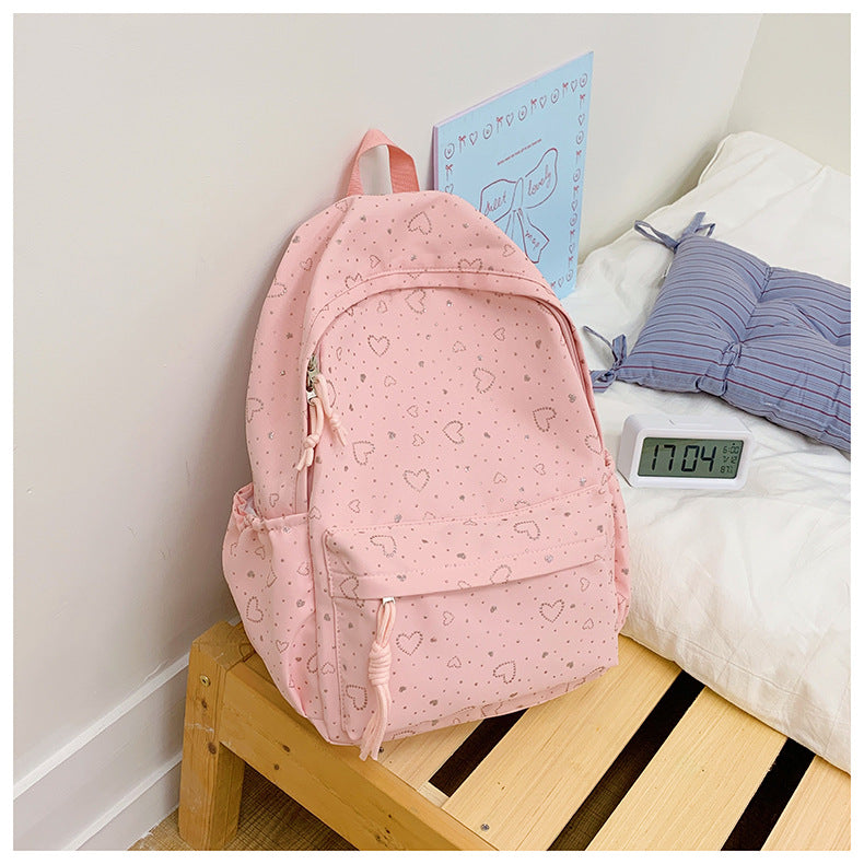 Herz-gestalteter lässiger Schulrucksack